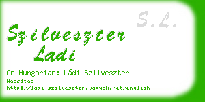 szilveszter ladi business card